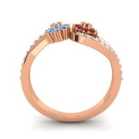 Simple Floral Pave Prabadara Ring