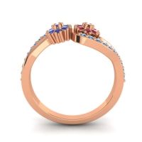 Simple Floral Pave Prabadara Ring