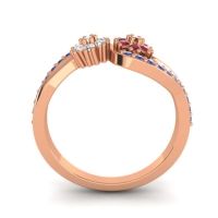 Simple Floral Pave Prabadara Ring