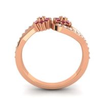 Simple Floral Pave Prabadara Ring