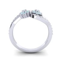 Simple Floral Pave Prabadara Ring