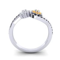 Simple Floral Pave Prabadara Ring