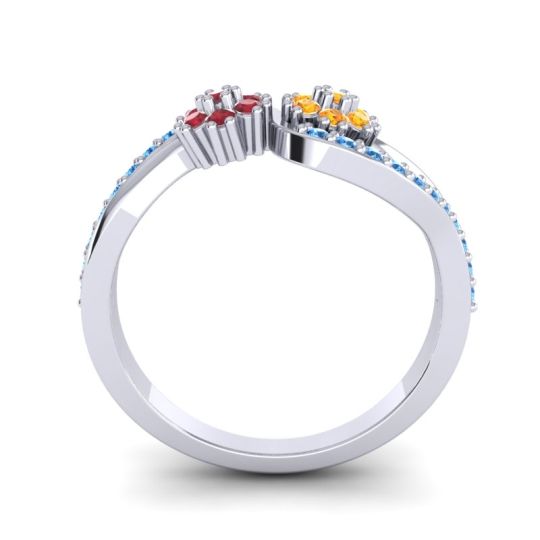 Simple Floral Pave Prabadara Ring