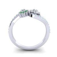 Simple Floral Pave Prabadara Ring