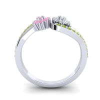 Simple Floral Pave Prabadara Ring