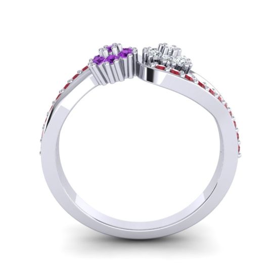 Simple Floral Pave Prabadara Ring