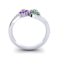 Simple Floral Pave Prabadara Ring