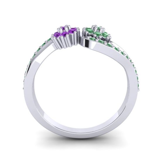 Simple Floral Pave Prabadara Ring