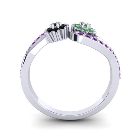 Simple Floral Pave Prabadara Ring