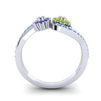 Simple Floral Pave Prabadara Ring