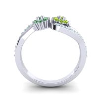 Simple Floral Pave Prabadara Ring