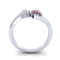 Simple Floral Pave Prabadara Ring