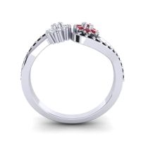 Simple Floral Pave Prabadara Ring