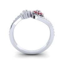 Simple Floral Pave Prabadara Ring