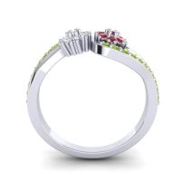 Simple Floral Pave Prabadara Ring