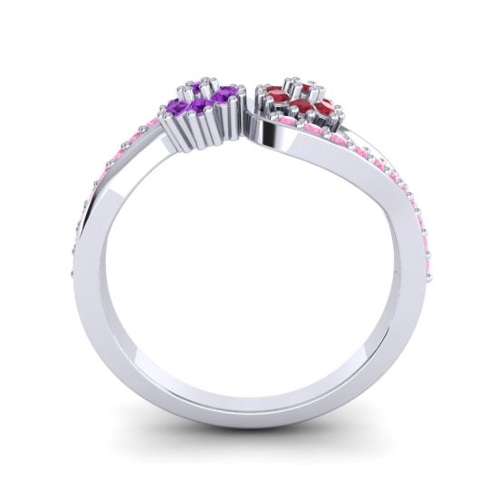 Simple Floral Pave Prabadara Ring