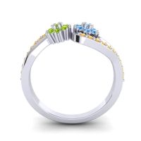 Simple Floral Pave Prabadara Ring