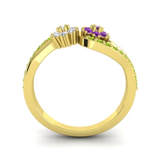 Simple Floral Pave Prabadara Ring