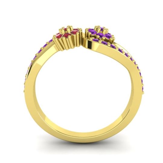 Simple Floral Pave Prabadara Ring