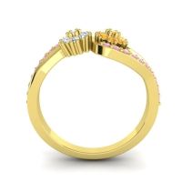 Simple Floral Pave Prabadara Ring