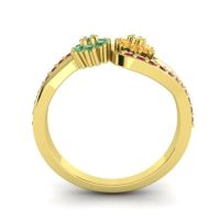 Simple Floral Pave Prabadara Ring