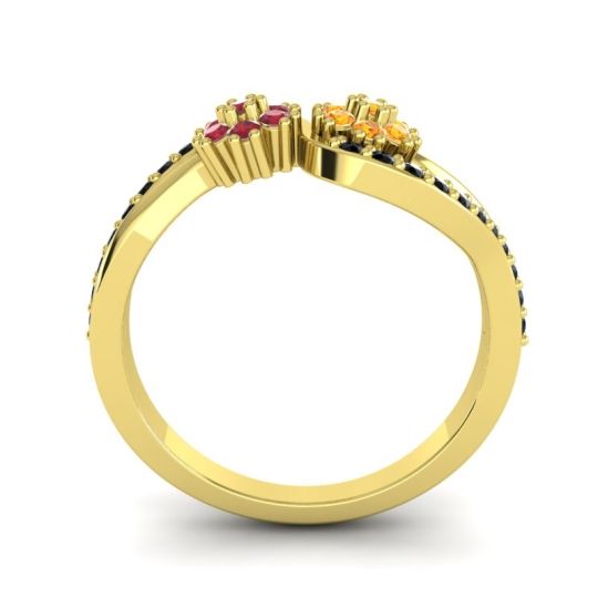 Simple Floral Pave Prabadara Ring