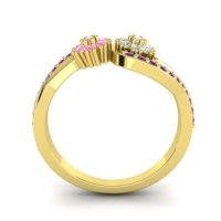 Simple Floral Pave Prabadara Ring