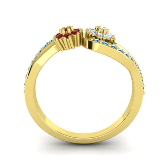 Simple Floral Pave Prabadara Ring