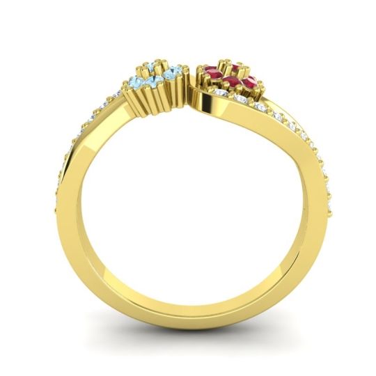 Simple Floral Pave Prabadara Ring