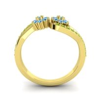 Simple Floral Pave Prabadara Ring