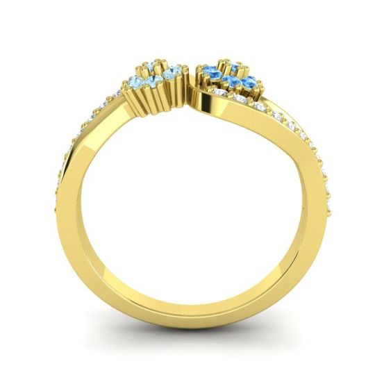 Simple Floral Pave Prabadara Ring