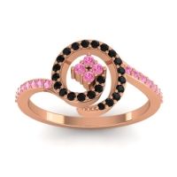 Pink Tourmaline Fashion Ring In 18K Rose Gold With Black Onyx – Valaya Simple Ring