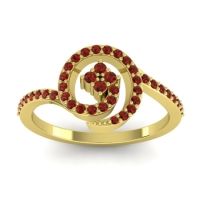 Garnet Fashion Ring In 18k Yellow Gold – Valaya Simple Ring