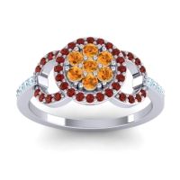 Statement Floral Pave Zirisa Ring