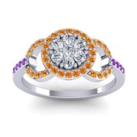 Statement Floral Pave Zirisa Ring
