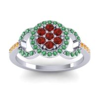 Statement Floral Pave Zirisa Ring