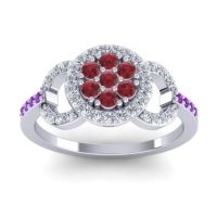 Statement Floral Pave Zirisa Ring