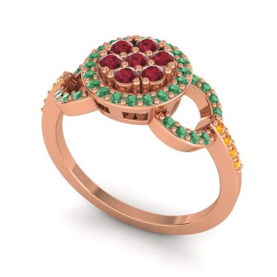 Statement Floral Pave Zirisa Ring