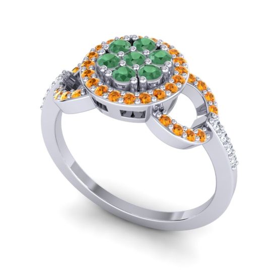Statement Floral Pave Zirisa Ring