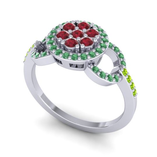 Statement Floral Pave Zirisa Ring