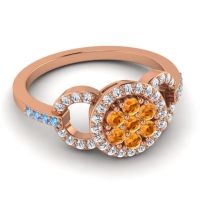 Statement Floral Pave Zirisa Ring