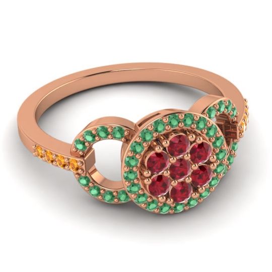 Statement Floral Pave Zirisa Ring