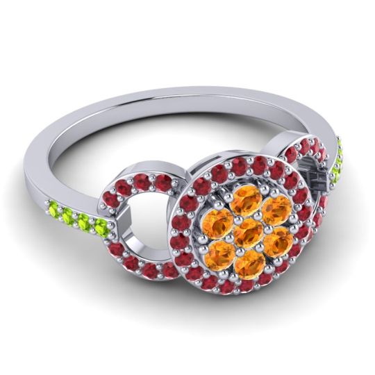 Statement Floral Pave Zirisa Ring