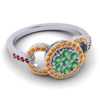 Statement Floral Pave Zirisa Ring