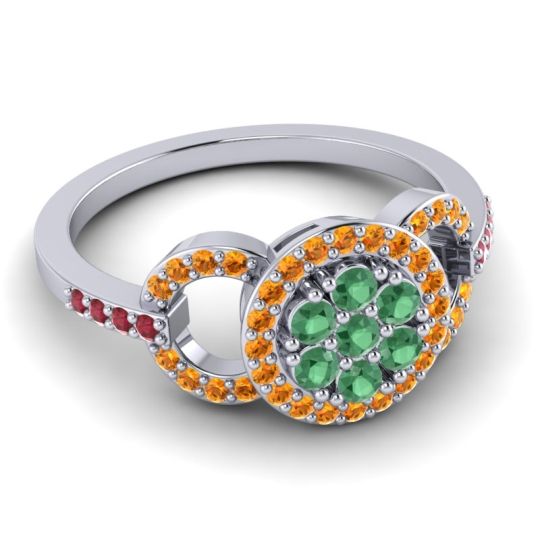 Statement Floral Pave Zirisa Ring