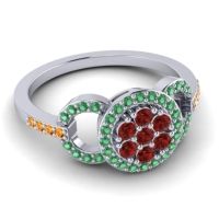 Statement Floral Pave Zirisa Ring