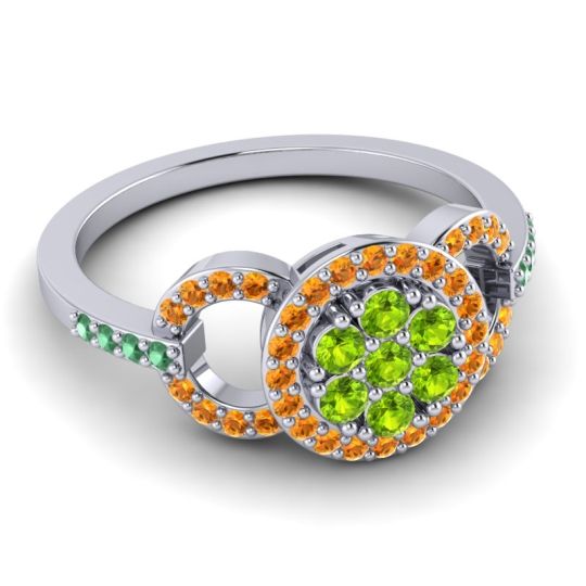 Statement Floral Pave Zirisa Ring