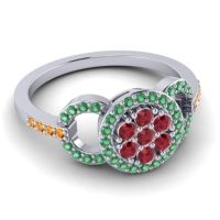 Statement Floral Pave Zirisa Ring
