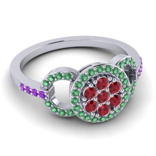 Statement Floral Pave Zirisa Ring