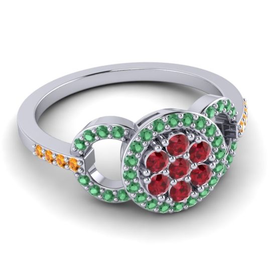 Statement Floral Pave Zirisa Ring